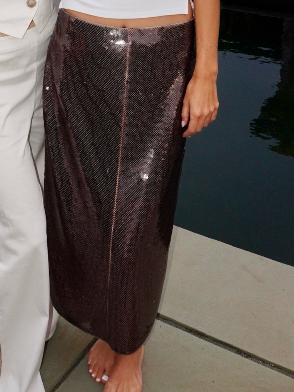 A.L.C. Sequin Midi Skirt